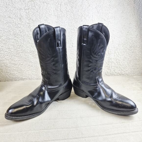 Laredo Cowboy Boots 4240 Men's Size 11.5 EW Wide Black Western-style Pre-owned - Picture 6 of 12